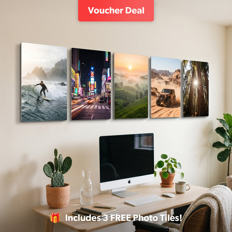 5x Fotokacheln 30x40 cm (3 GRATIS!)