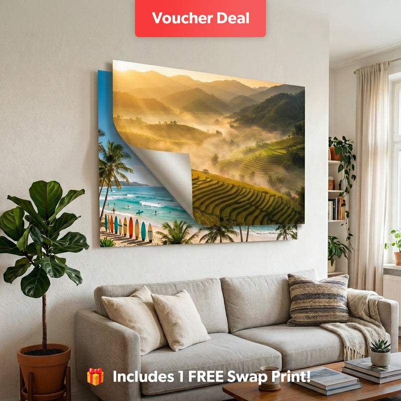 Print + Rahmen 80x120 cm (+ GRATIS Wechselprint)