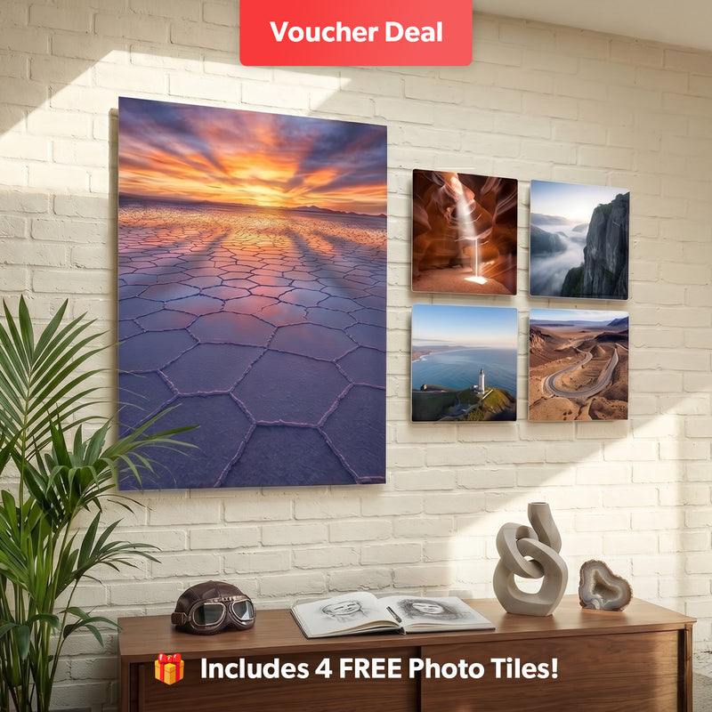 Print + Rahmen 60x90 cm (+ 4 GRATIS Fotokacheln)