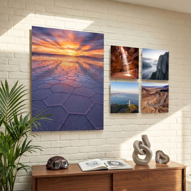 Print + Frame 60x90 cm (+ 4 GRATIS Fototegels)